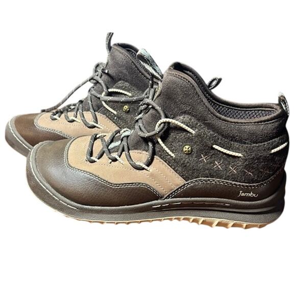 Jambu Mountaineer Hiking Boots Waterproof women's sz 8.5 NWOT brown tan - Picture 1 of 10